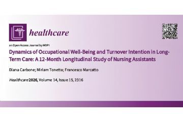 Pubblicazione studio sul rapporto tra benessere lavorativo e intenzione di turnover degli operatori socioassistenziali dell'A.S.P. ITIS